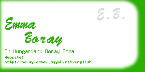 emma boray business card